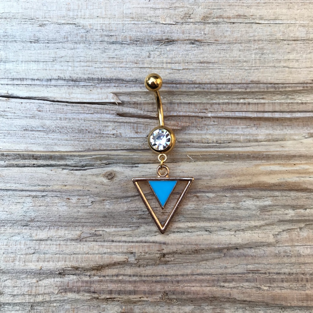 Vintage Gold Belly Button Ring